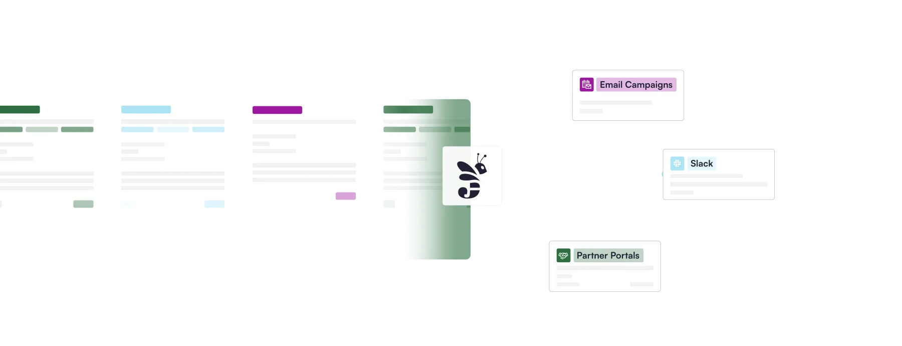 Journeybee partner marketing campaigns syncing to Slack and partner portals